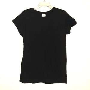 Divided Women's shirt size Small, black with rolled sleeves used